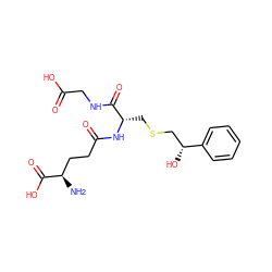 N[C@H](CCC(=O)N[C@@H](CSC[C@@H](O)c1ccccc1)C(=O)NCC(=O)O)C(=O)O ZINC000013673715