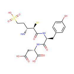 N[C@H](CCS(=O)(=O)O)[C@@H](S)C(=O)N[C@@H](Cc1ccc(O)cc1)C(=O)N[C@@H](CC(=O)O)C(=O)O ZINC000013531863