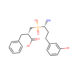 N[C@H](CCc1cccc(O)c1)[P@](=O)(O)C[C@@H](Cc1ccccc1)C(=O)O ZINC000299826413