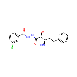 N[C@H](CCc1ccccc1)[C@H](O)C(=O)NNC(=O)c1cccc(Cl)c1 ZINC000027982157