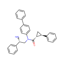 N[C@H](CN(C(=O)[C@@H]1C[C@H]1c1ccccc1)c1ccc(-c2ccccc2)cc1)c1ccccc1 ZINC000299866797