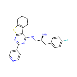 N[C@H](CNc1nc(-c2ccncc2)nc2sc3c(c12)CCCC3)Cc1ccc(F)cc1 ZINC000223666160