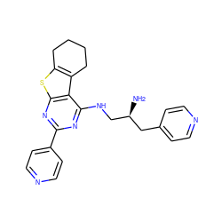 N[C@H](CNc1nc(-c2ccncc2)nc2sc3c(c12)CCCC3)Cc1ccncc1 ZINC000223673862