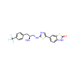 N[C@H](CNc1ncc(-c2ccc3[nH]c(=O)sc3c2)s1)Cc1ccc(C(F)(F)F)cc1 ZINC000049037275