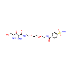 N[C@H](CO)C(=O)[C@@H](N)C(=O)NCCOCCOCCNC(=O)c1ccc(S(N)(=O)=O)cc1 ZINC000026392083