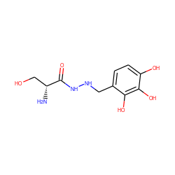 N[C@H](CO)C(=O)NNCc1ccc(O)c(O)c1O ZINC000003830273