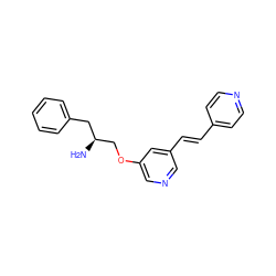 N[C@H](COc1cncc(/C=C/c2ccncc2)c1)Cc1ccccc1 ZINC000014957379