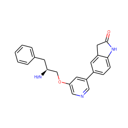 N[C@H](COc1cncc(-c2ccc3c(c2)CC(=O)N3)c1)Cc1ccccc1 ZINC000014961596