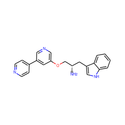 N[C@H](COc1cncc(-c2ccncc2)c1)Cc1c[nH]c2ccccc12 ZINC000014957445