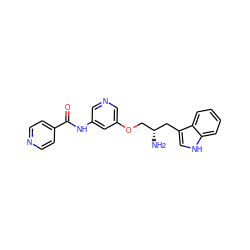 N[C@H](COc1cncc(NC(=O)c2ccncc2)c1)Cc1c[nH]c2ccccc12 ZINC000045289188