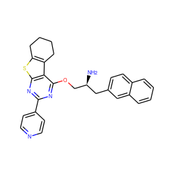 N[C@H](COc1nc(-c2ccncc2)nc2sc3c(c12)CCCC3)Cc1ccc2ccccc2c1 ZINC000653762261