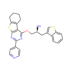 N[C@H](COc1nc(-c2ccncc2)nc2sc3c(c12)CCCC3)Cc1csc2ccccc12 ZINC000223681884