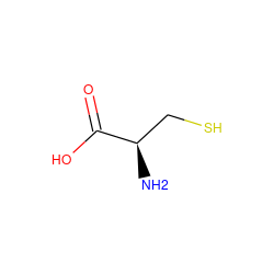 N[C@H](CS)C(=O)O ZINC000000895347