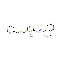 N[C@H](CSCC1CCCCC1)[C@H](O)C(=O)NNc1cccc2ccccc12 ZINC000027990393