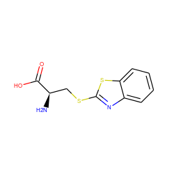 N[C@H](CSc1nc2ccccc2s1)C(=O)O ZINC000032206929