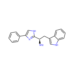 N[C@H](Cc1c[nH]c2ccccc12)c1nc(-c2ccccc2)c[nH]1 ZINC000028091839