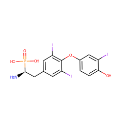 N[C@H](Cc1cc(I)c(Oc2ccc(O)c(I)c2)c(I)c1)P(=O)(O)O ZINC000049888921