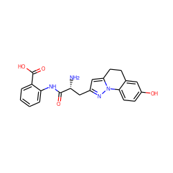 N[C@H](Cc1cc2n(n1)-c1ccc(O)cc1CC2)C(=O)Nc1ccccc1C(=O)O ZINC000071341874