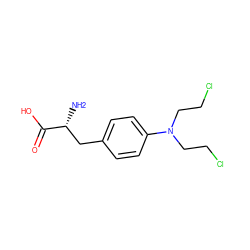 N[C@H](Cc1ccc(N(CCCl)CCCl)cc1)C(=O)O ZINC000000001661