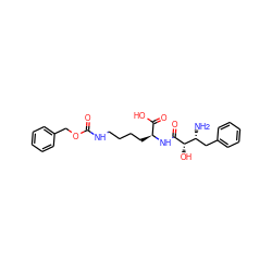 N[C@H](Cc1ccccc1)[C@H](O)C(=O)N[C@@H](CCCCNC(=O)OCc1ccccc1)C(=O)O ZINC000066122863