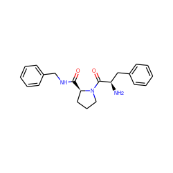 N[C@H](Cc1ccccc1)C(=O)N1CCC[C@H]1C(=O)NCc1ccccc1 ZINC000053165085