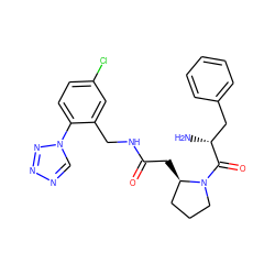 N[C@H](Cc1ccccc1)C(=O)N1CCC[C@H]1CC(=O)NCc1cc(Cl)ccc1-n1cnnn1 ZINC000026821994