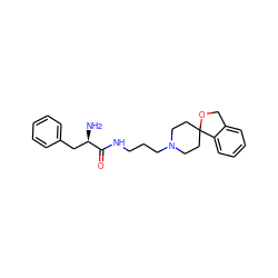 N[C@H](Cc1ccccc1)C(=O)NCCCN1CCC2(CC1)OCc1ccccc12 ZINC000071280566