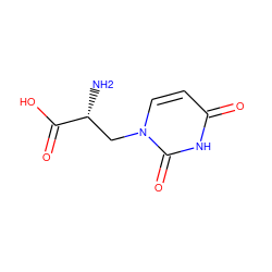 N[C@H](Cn1ccc(=O)[nH]c1=O)C(=O)O ZINC000003108048