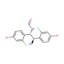 N[C@H](c1ccc(O)cc1Cl)[C@@H](NC=O)c1ccc(O)cc1Cl ZINC000013559443