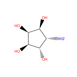 N[C@H]1[C@H](O)[C@H](O)[C@H](O)[C@H]1O ZINC000104585712