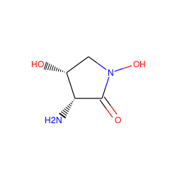 N[C@H]1C(=O)N(O)C[C@H]1O ZINC000027325722