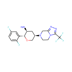 N[C@H]1C[C@@H](N2CCn3c(nnc3C(F)(F)F)C2)CO[C@@H]1c1cc(F)ccc1F ZINC000096284072