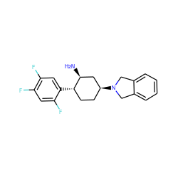 N[C@H]1C[C@@H](N2Cc3ccccc3C2)CC[C@@H]1c1cc(F)c(F)cc1F ZINC000028822669