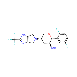 N[C@H]1C[C@@H](N2Cc3nc(C(F)(F)F)[nH]c3C2)CO[C@@H]1c1cc(F)ccc1F ZINC000096284067