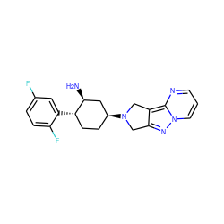 N[C@H]1C[C@@H](N2Cc3nn4cccnc4c3C2)CC[C@@H]1c1cc(F)ccc1F ZINC000146725627