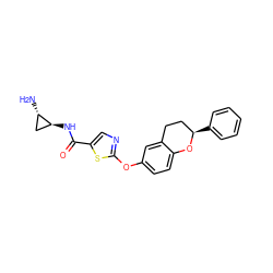 N[C@H]1C[C@@H]1NC(=O)c1cnc(Oc2ccc3c(c2)CC[C@@H](c2ccccc2)O3)s1 ZINC000169710667