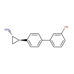 N[C@H]1C[C@@H]1c1ccc(-c2cccc(O)c2)cc1 ZINC000114026926