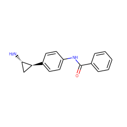 N[C@H]1C[C@@H]1c1ccc(NC(=O)c2ccccc2)cc1 ZINC000072172247