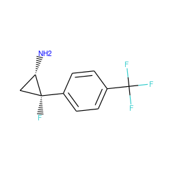 N[C@H]1C[C@]1(F)c1ccc(C(F)(F)F)cc1 ZINC000040876019