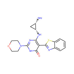 N[C@H]1C[C@H]1Nc1nc(N2CCOCC2)[nH]c(=O)c1-c1nc2ccccc2s1 ZINC001772623524