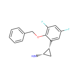 N[C@H]1C[C@H]1c1cc(F)cc(F)c1OCc1ccccc1 ZINC000072171759