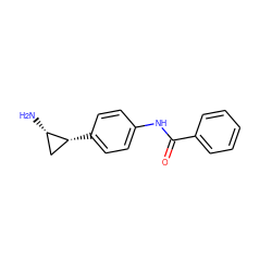 N[C@H]1C[C@H]1c1ccc(NC(=O)c2ccccc2)cc1 ZINC000072172246