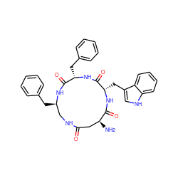 N[C@H]1CC(=O)NC[C@@H](Cc2ccccc2)NC(=O)[C@H](Cc2ccccc2)NC(=O)[C@H](Cc2c[nH]c3ccccc23)NC1=O ZINC000027084693