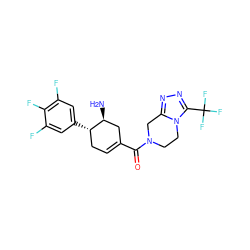 N[C@H]1CC(C(=O)N2CCn3c(nnc3C(F)(F)F)C2)=CC[C@@H]1c1cc(F)c(F)c(F)c1 ZINC000036310851