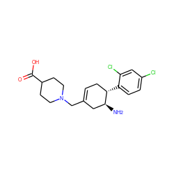 N[C@H]1CC(CN2CCC(C(=O)O)CC2)=CC[C@@H]1c1ccc(Cl)cc1Cl ZINC000014950355