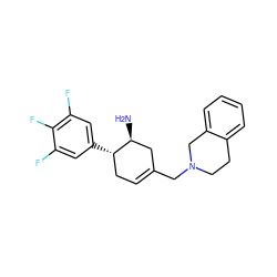 N[C@H]1CC(CN2CCc3ccccc3C2)=CC[C@@H]1c1cc(F)c(F)c(F)c1 ZINC000036310909