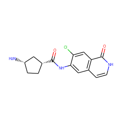 N[C@H]1CC[C@@H](C(=O)Nc2cc3cc[nH]c(=O)c3cc2Cl)C1 ZINC000058590456