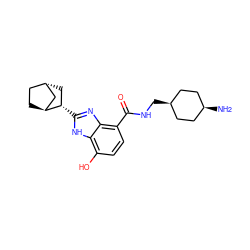 N[C@H]1CC[C@@H](CNC(=O)c2ccc(O)c3[nH]c([C@H]4C[C@H]5CC[C@H]4C5)nc23)CC1 ZINC000653671422