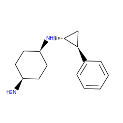 N[C@H]1CC[C@@H](N[C@@H]2C[C@H]2c2ccccc2)CC1 ZINC000149665616