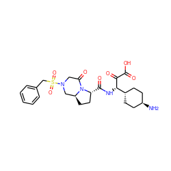 N[C@H]1CC[C@H]([C@H](NC(=O)[C@@H]2CC[C@H]3CN(S(=O)(=O)Cc4ccccc4)CC(=O)N32)C(=O)C(=O)O)CC1 ZINC000261192690